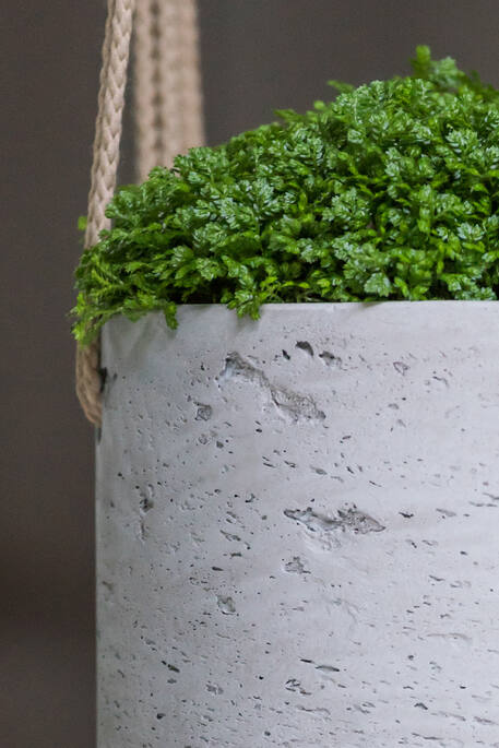 Pottery Pots - Bloempot Charlie M (hanging) Grey Washed, Grijs Washed