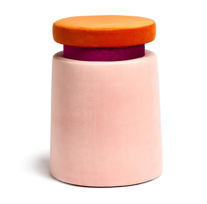 Henry Dean | Tsjomoloenga kruk fluweel Blush/M/R H47 cm