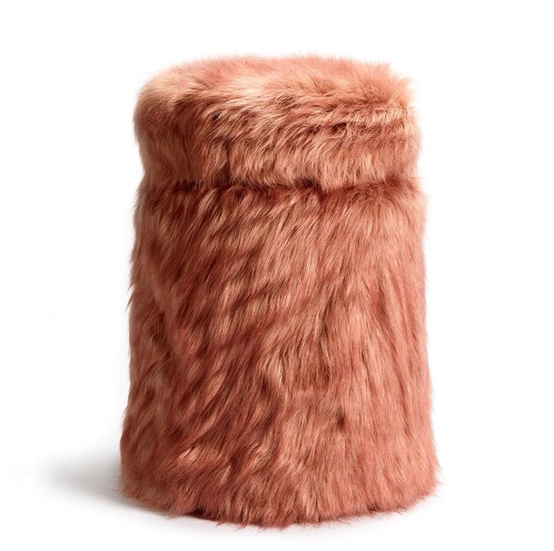 Henry Dean | Tsjomoloenga kruk fake fur Rosébrown H47 cm