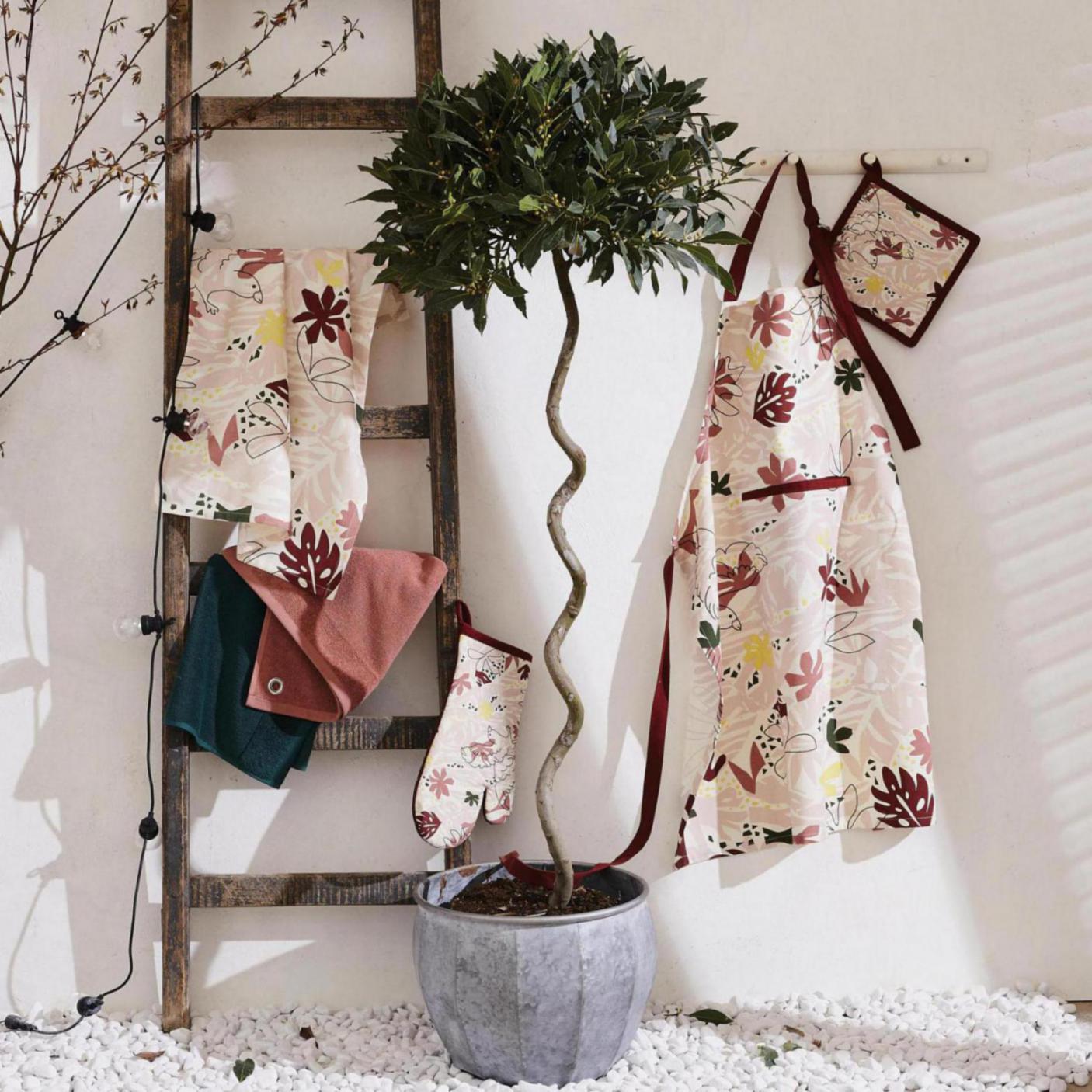 Handdoek met oogje Curl Bois de rose 50 X 50