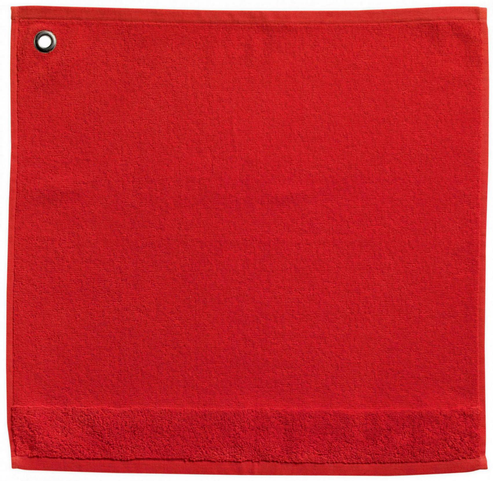 Handdoek met oogje Curl Paprika 50 X 50