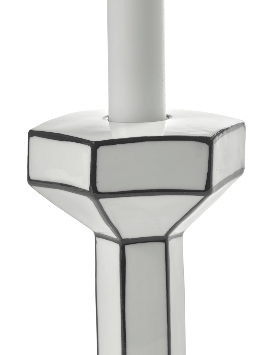Serax - Annebet Philips - Kaars Wit/Zwart Holder M