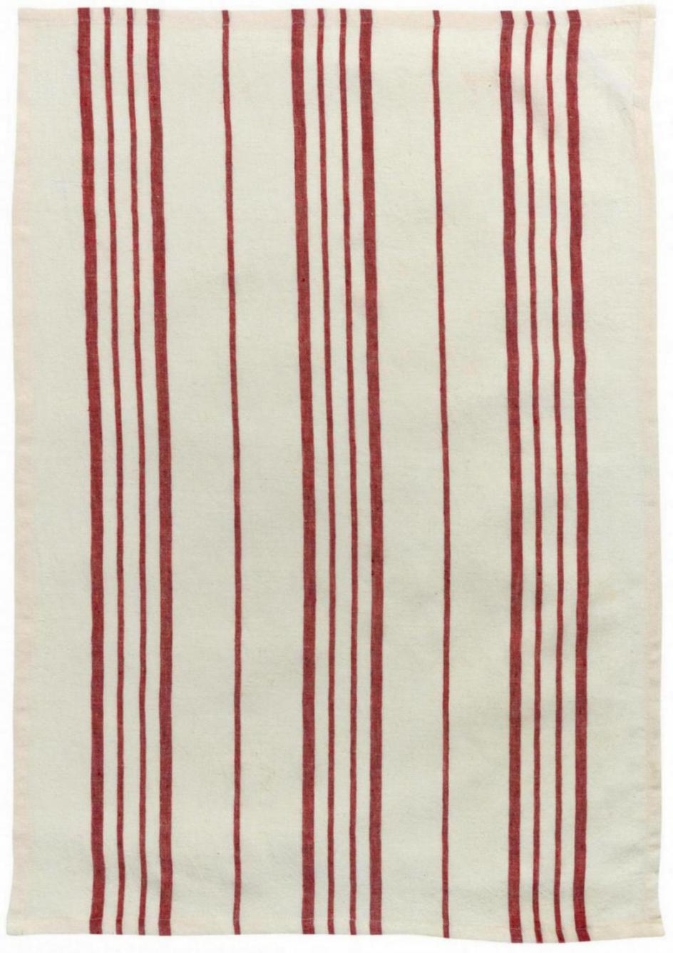 Karma theedoek Ecru/Rouge 55 X 75