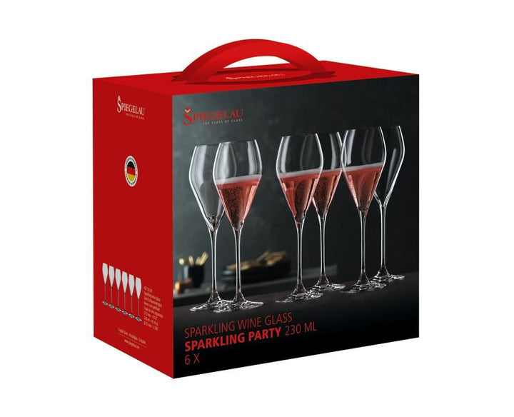 Spiegelau - Sparkling Party Champagneglas 230 ml, set van 6