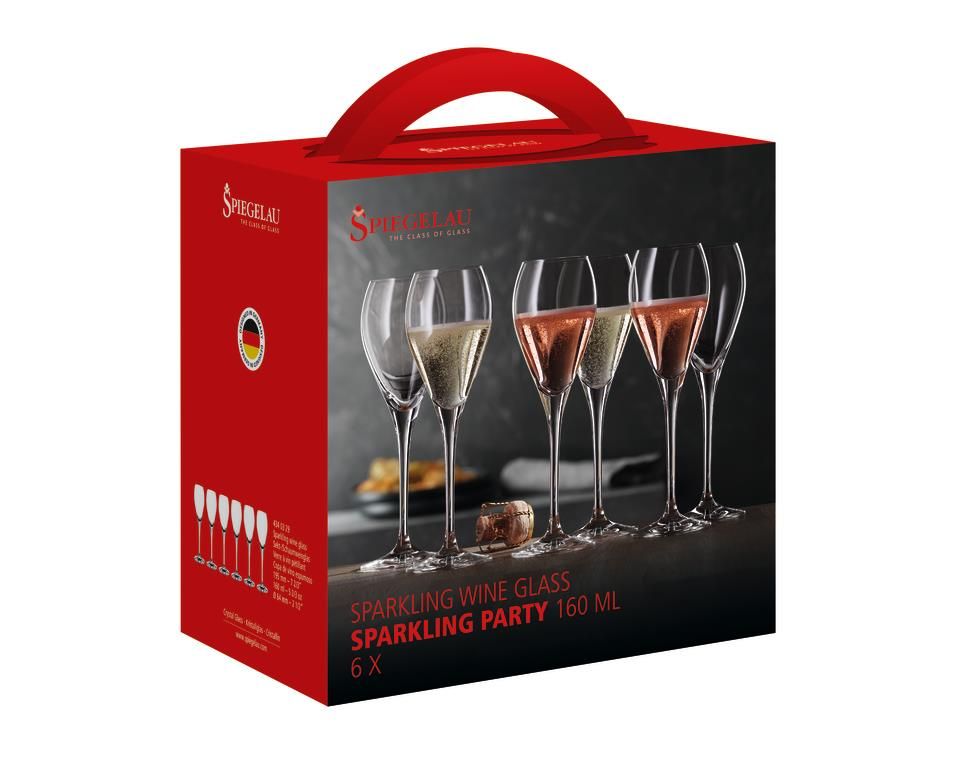 Spiegelau - Sparkling Party Champagneglas 160 ml, set van 6