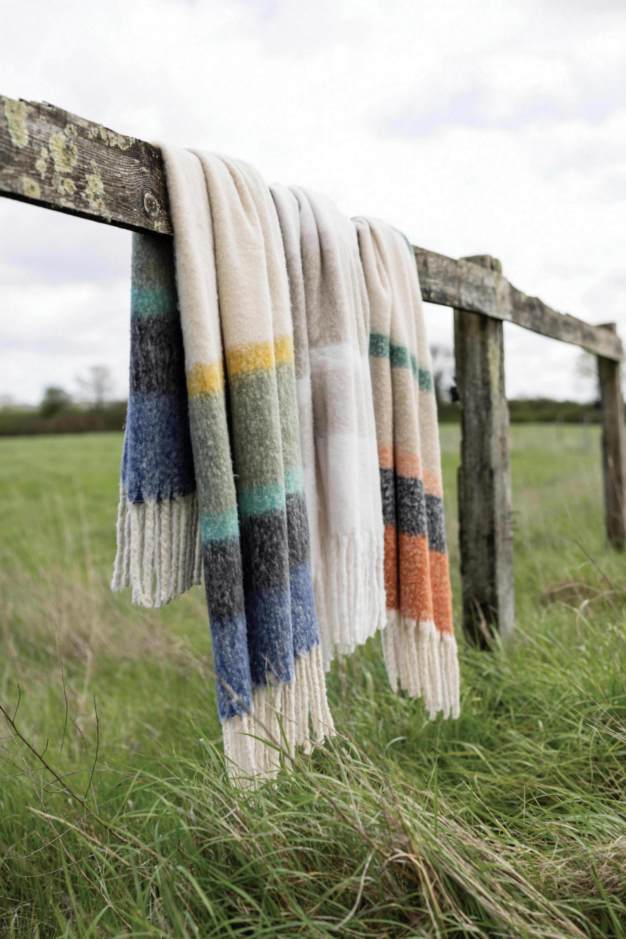 Gerecycleerd plaid Isabel Chataigne 130 X 160