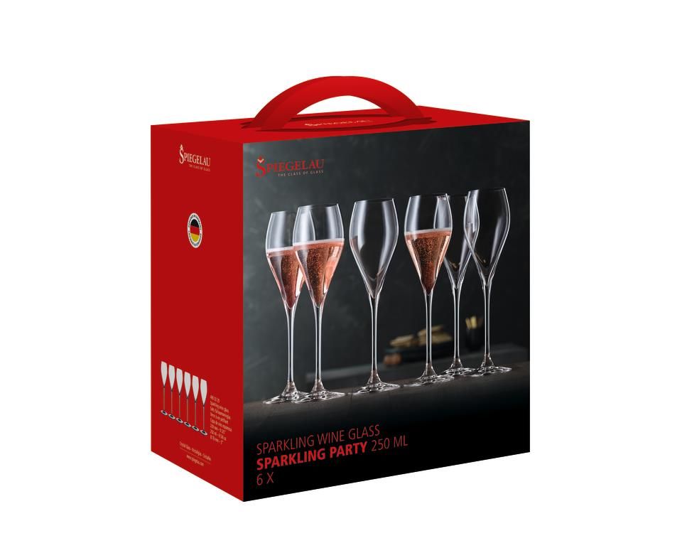 Spiegelau - Sparkling Party Champagneglas 250 ml, set van 6
