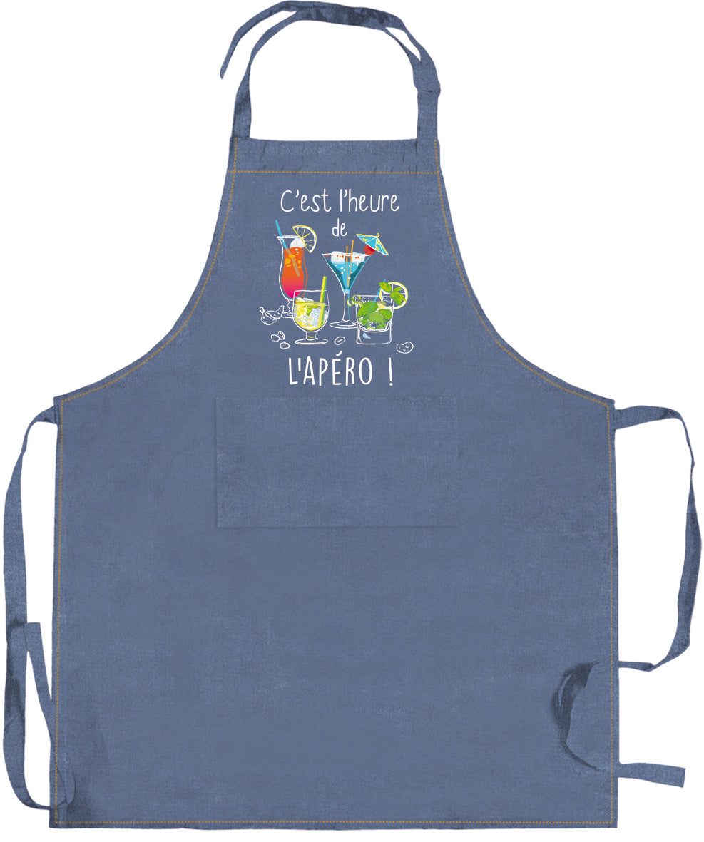 Keukenschort Peps L'apéro Jeans 90 X 72