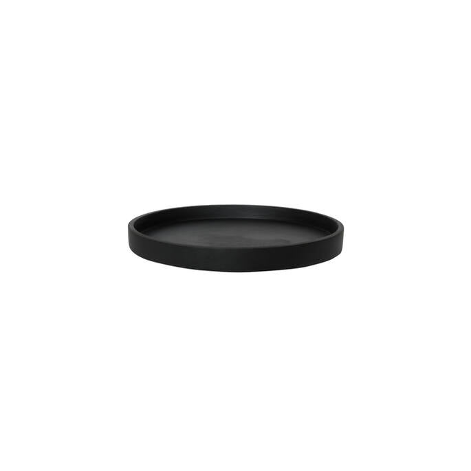 Pottery Pots - Saucer Round XS, Zwart
