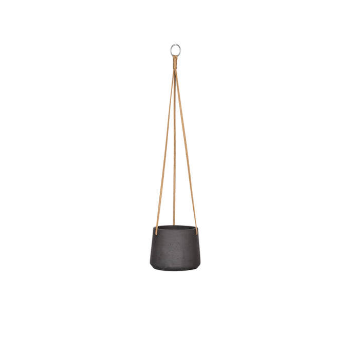 Pottery Pots - Bloempot Patt M (hanging) Black Washed, Zwart Washed