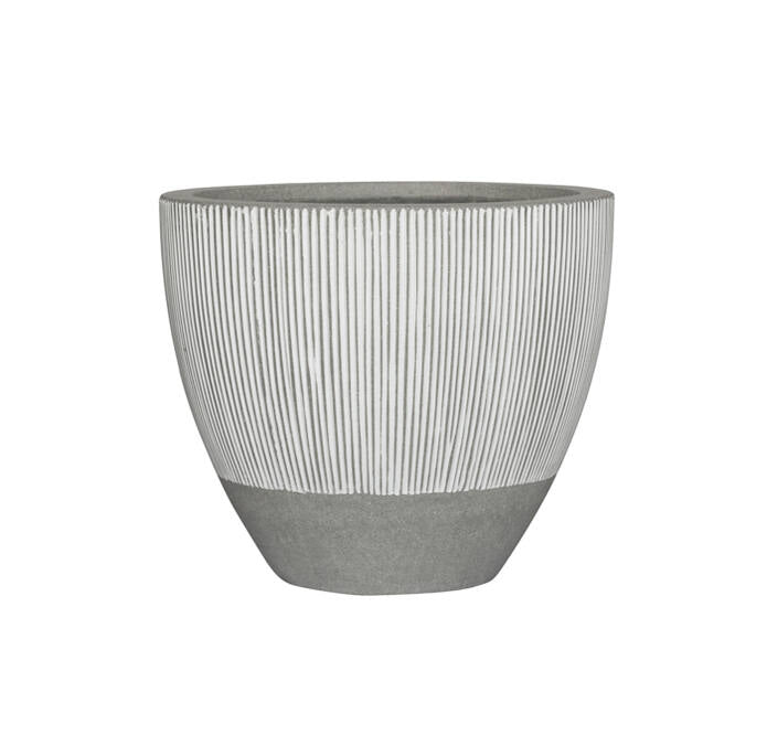 Pottery Pots - Bloempot Jesslyn S, Wit Gestreept