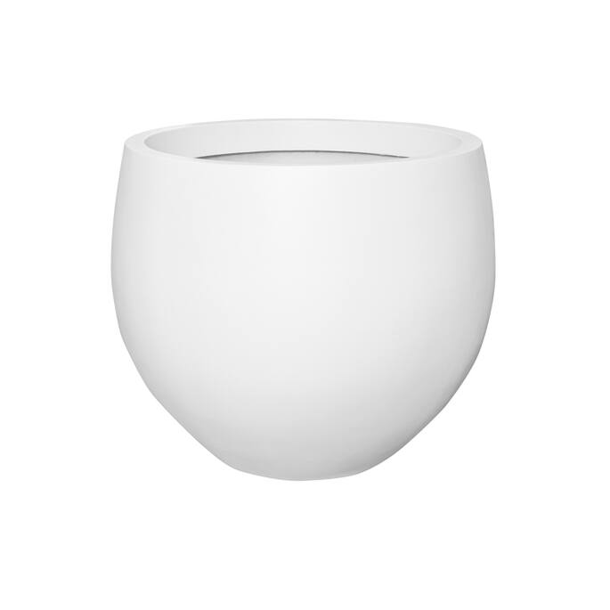Pottery Pots - Bloempot Jumbo Orb M, Mat Wit