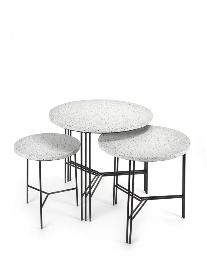 Serax - Antonino Sciortino - Bijzettafel L Zwart/Grijs Terrazzo