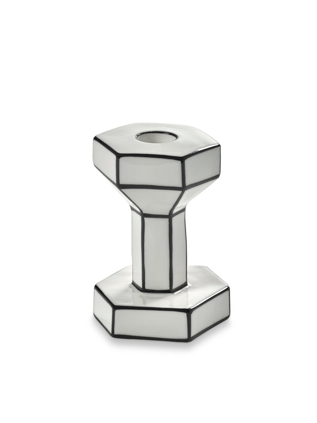 Serax - Annebet Philips - Kaars Wit/Zwart Holder S