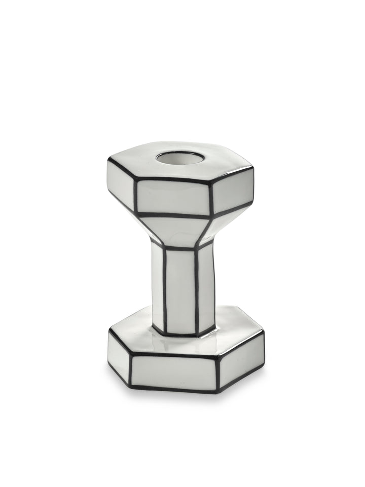 Serax - Annebet Philips - Kaars Wit/Zwart Holder S