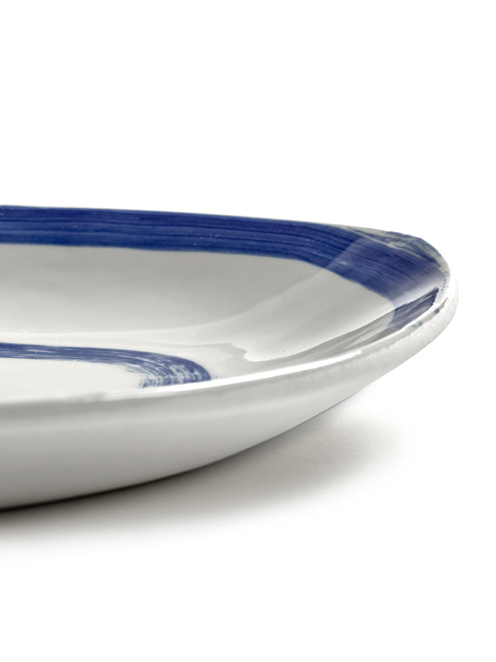 Serax - Annebet Philips - Serveerbord Wit Blauw Ovaal 01 Line-up