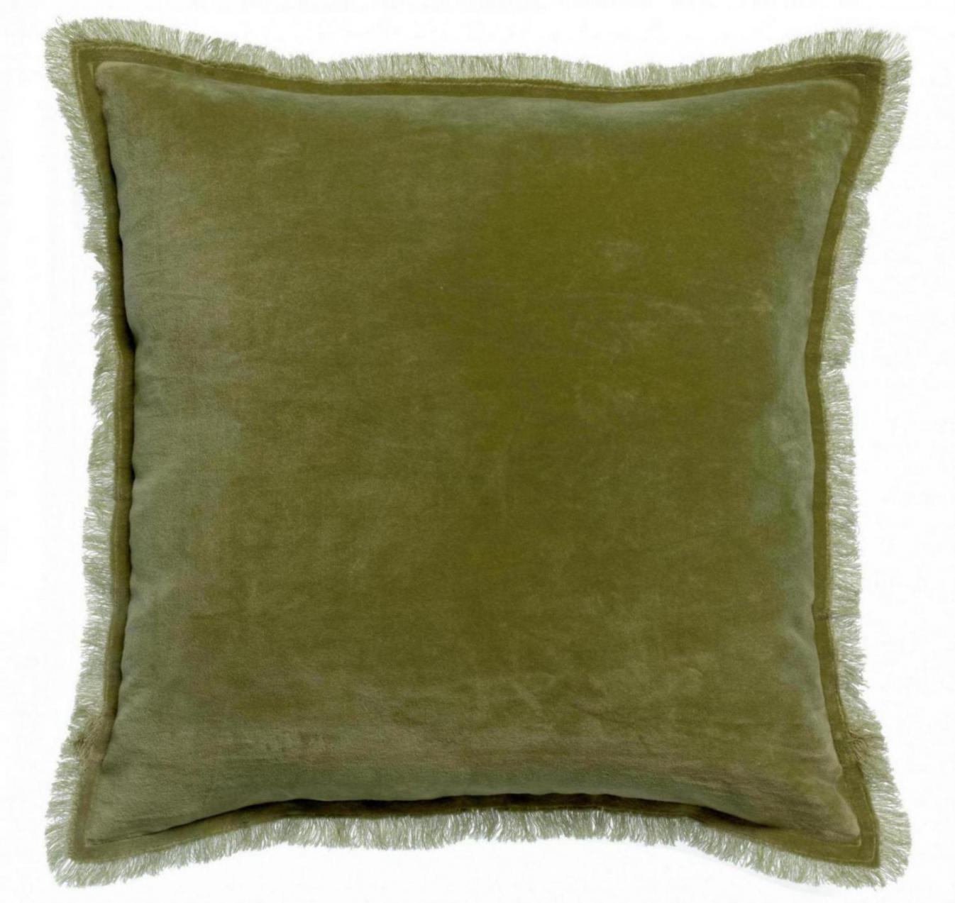 Effen kussen Fara Olive 45 X 45