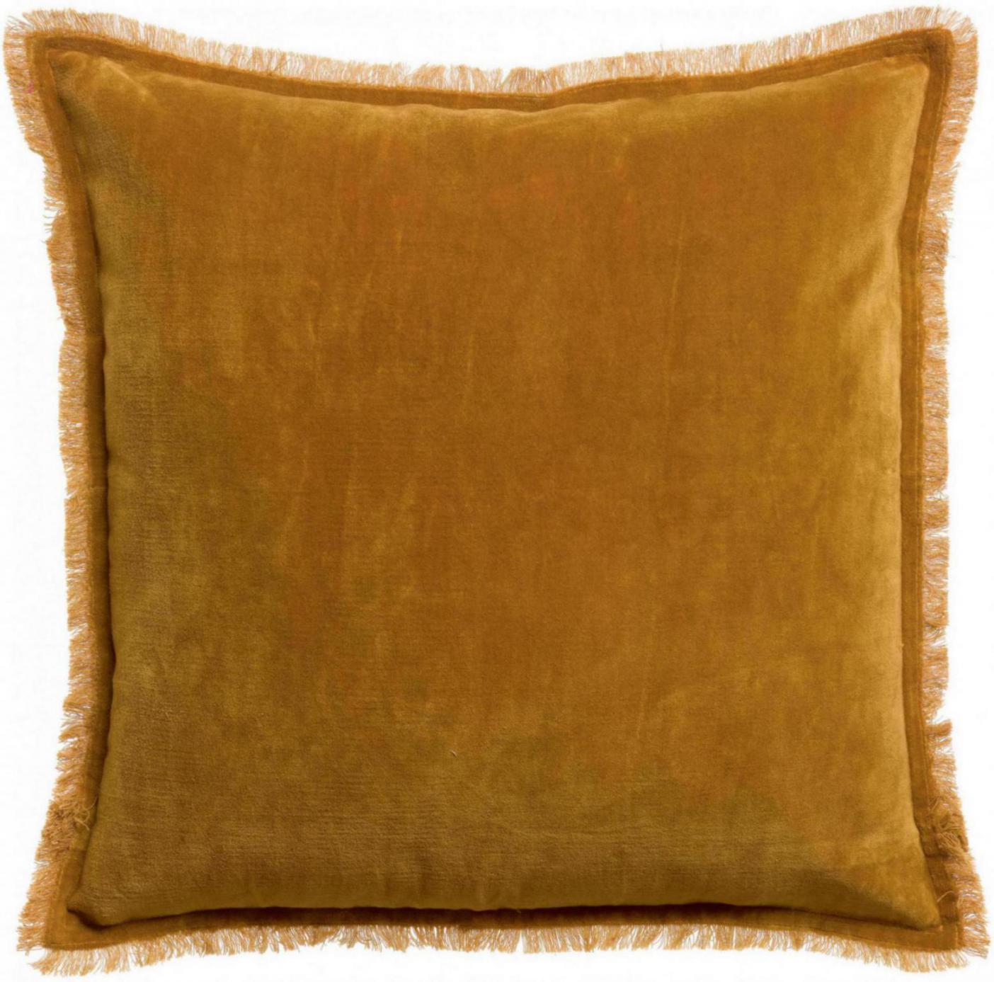 Effen kussen Fara Safran 45 X 45