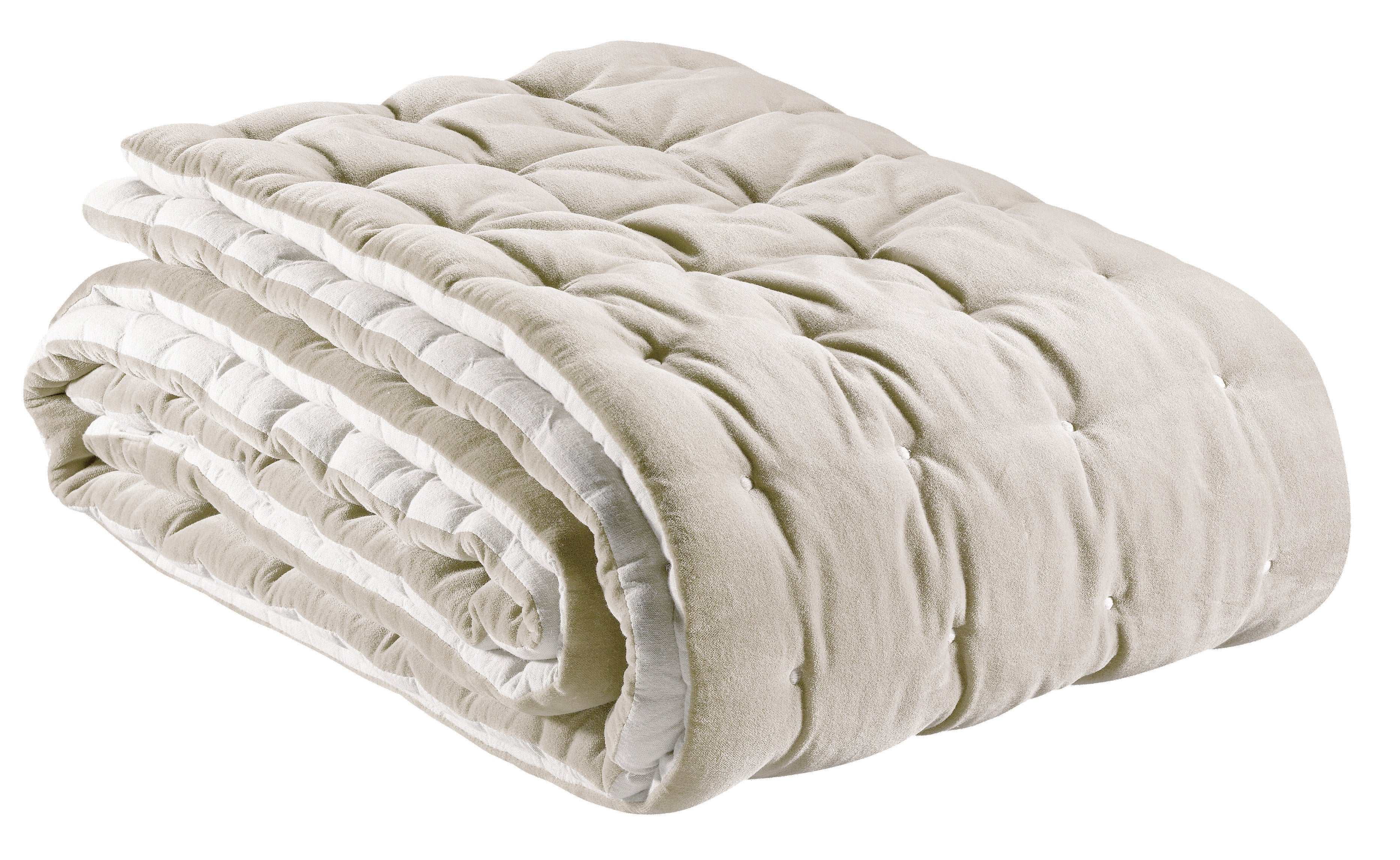 Elise bedsprei met capiton afwerking Grège 240 X 260