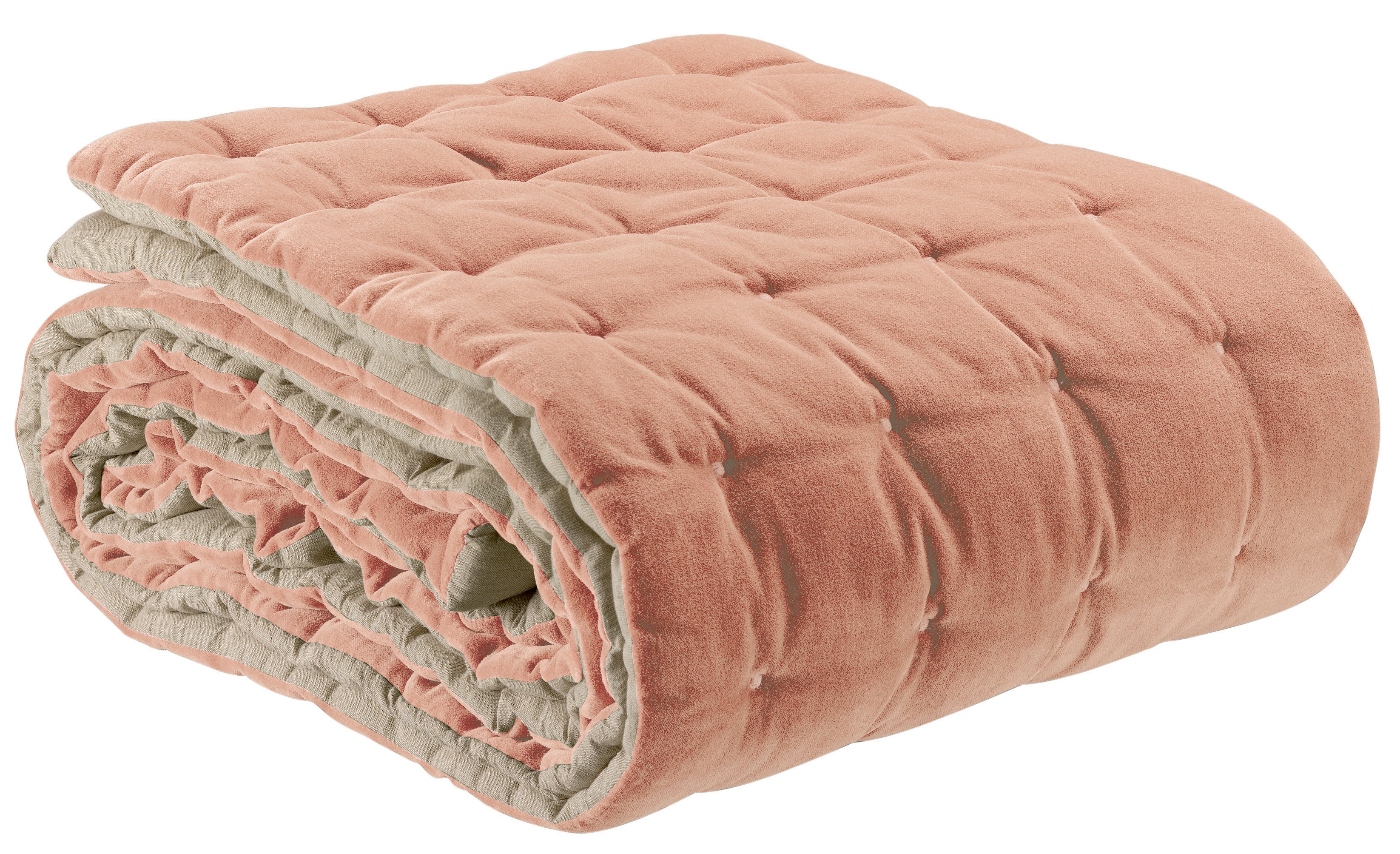 Effen bedsprei met capiton afwerking Elise Épice 240 X 260