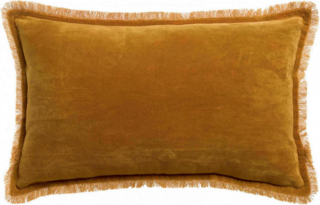 Vivaraise - Effen kussen Fara Safran 30 X 50