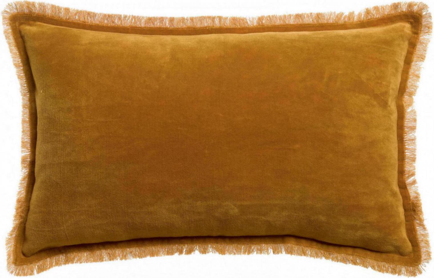 Effen kussen Fara Safran 30 X 50