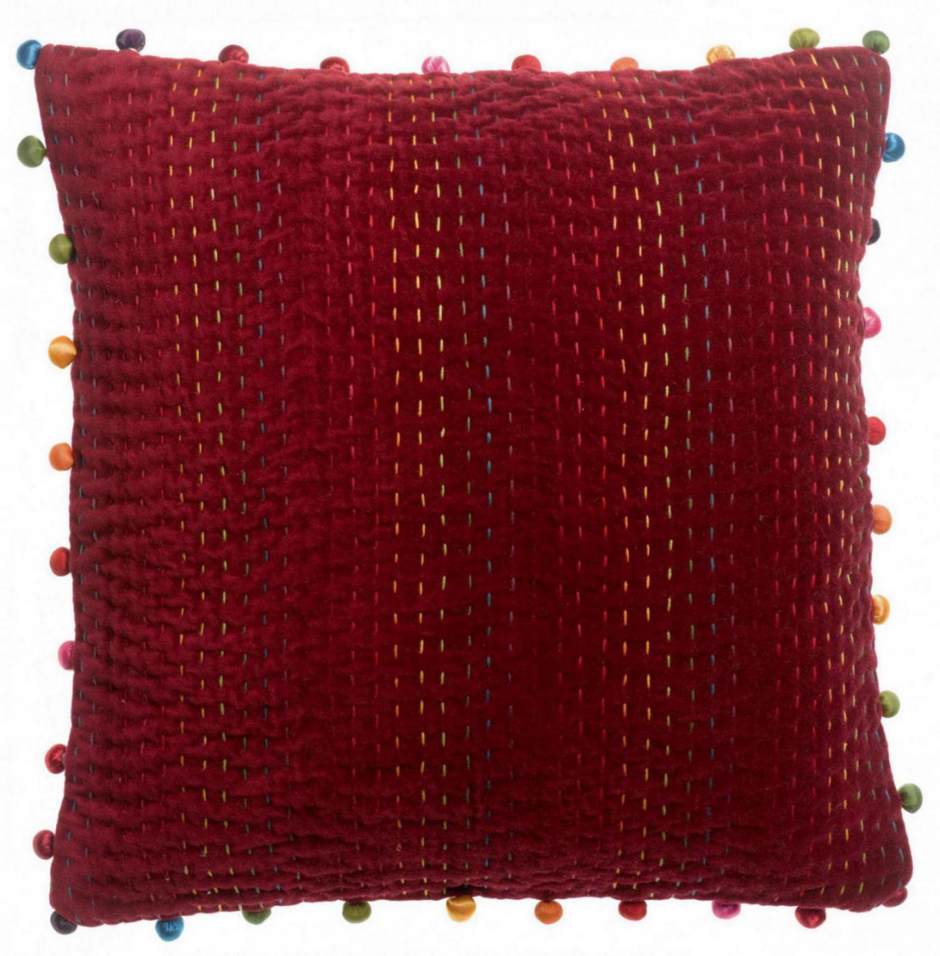 Gastounet effen kussen Griotte 45 X 45