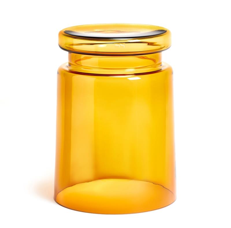 Henry Dean | Tsjomoloenga kruk glas Amber H45 cm