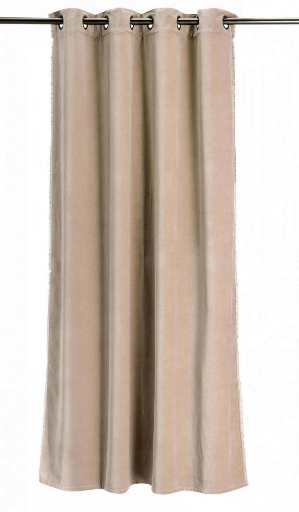 Effen gordijn Fara Latte 135 X 280