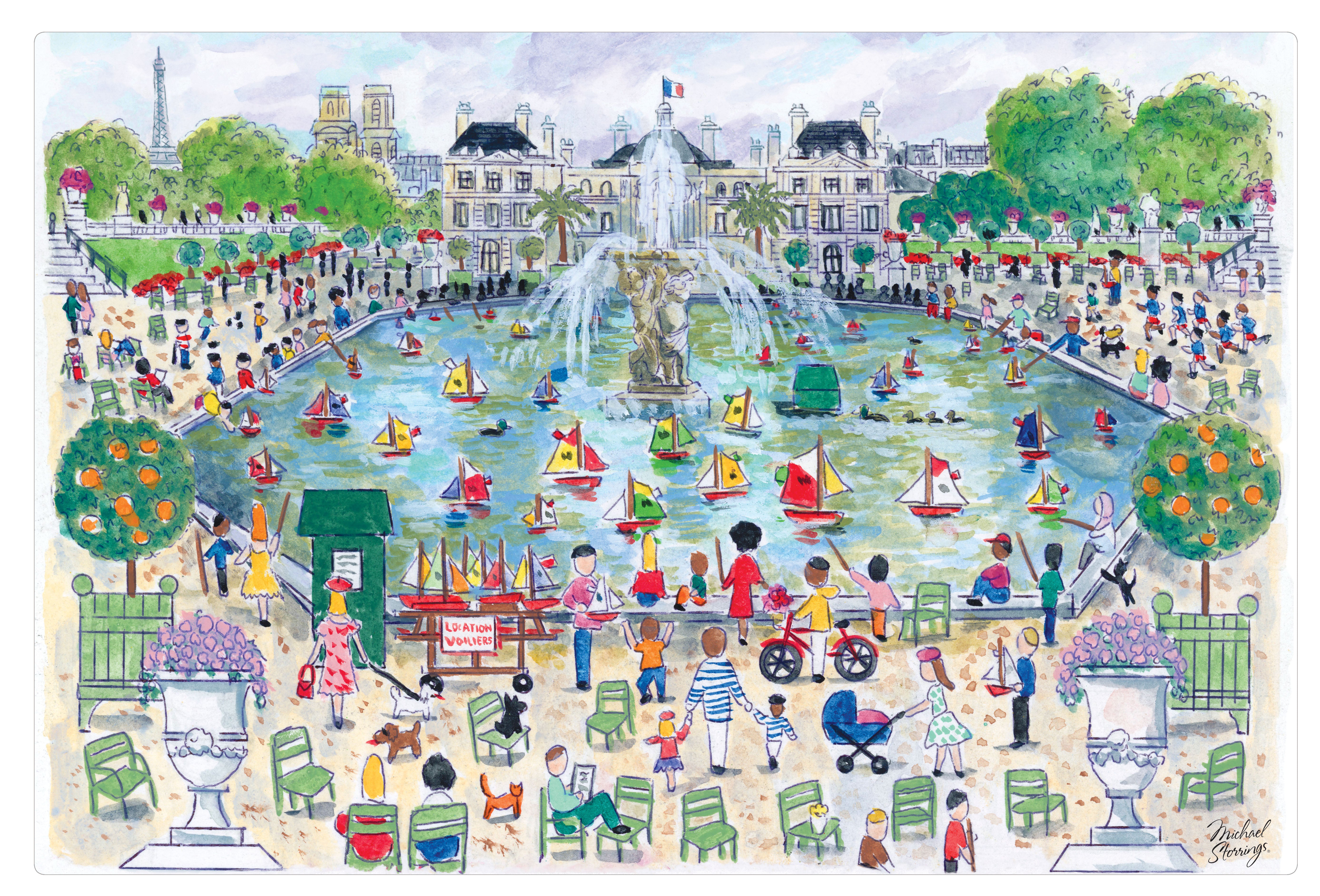Placemat set Jardin du Luxembourg Assortis 30 X 45