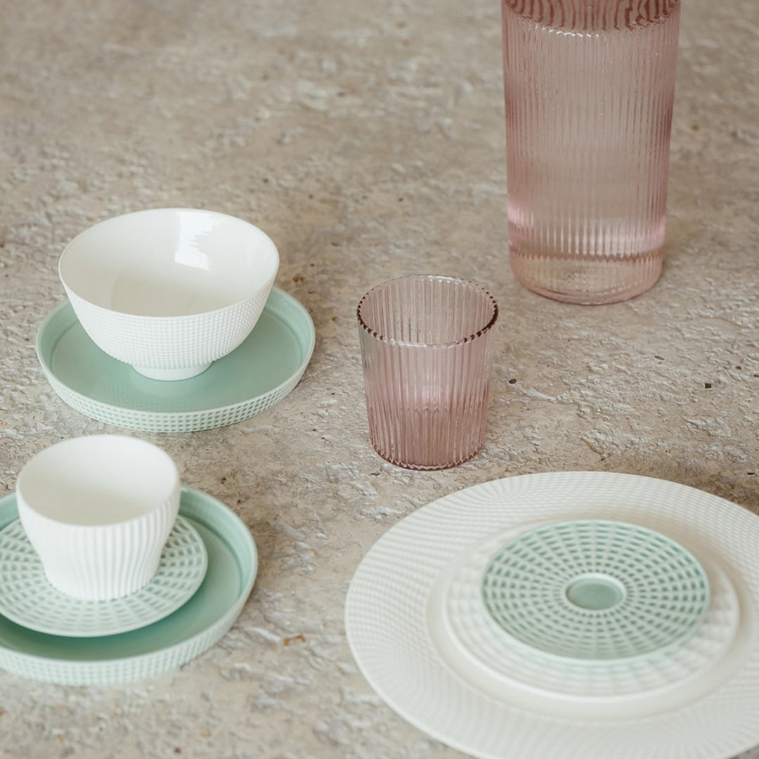 Paveau - Ribbed glas 18 cl Roze - Set van 2