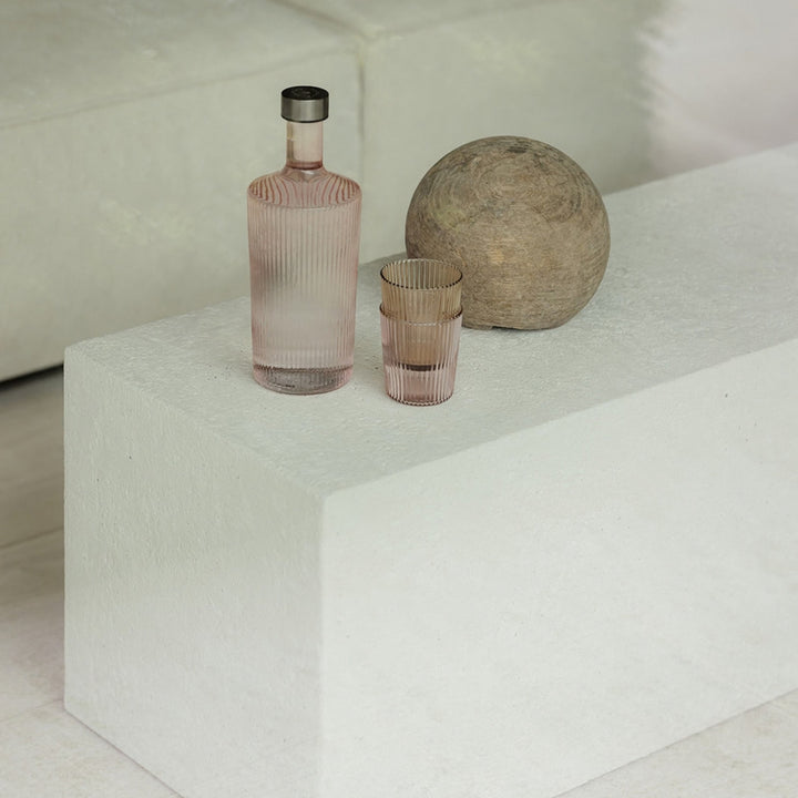 Paveau - Ribbed glas 18 cl Roze - Set van 2