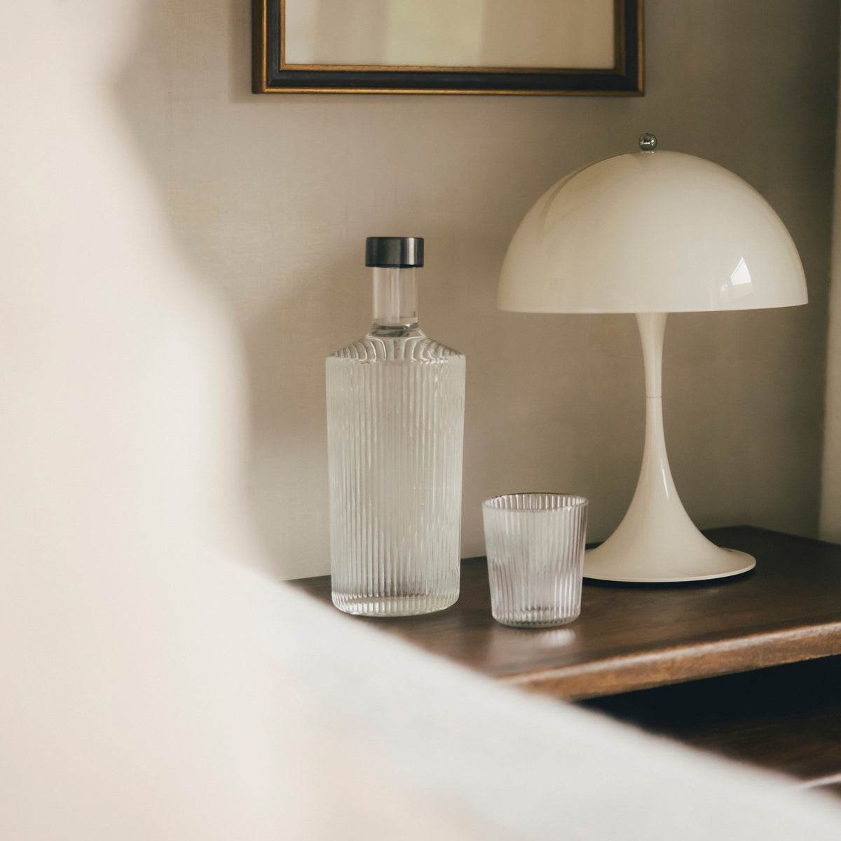 Paveau - Ribbed glas 18 cl Wit Haven - Set van 2