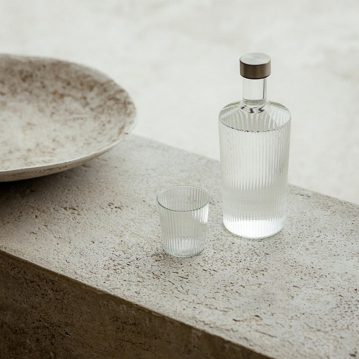 Paveau - Ribbed glas 18 cl Wit Haven - Set van 2
