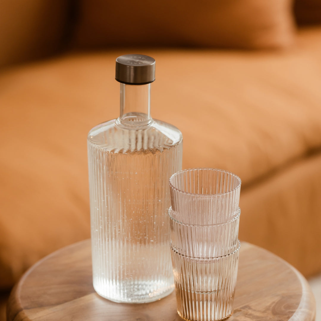 Paveau - Ribbed glas 18 cl Wit Haven - Set van 2