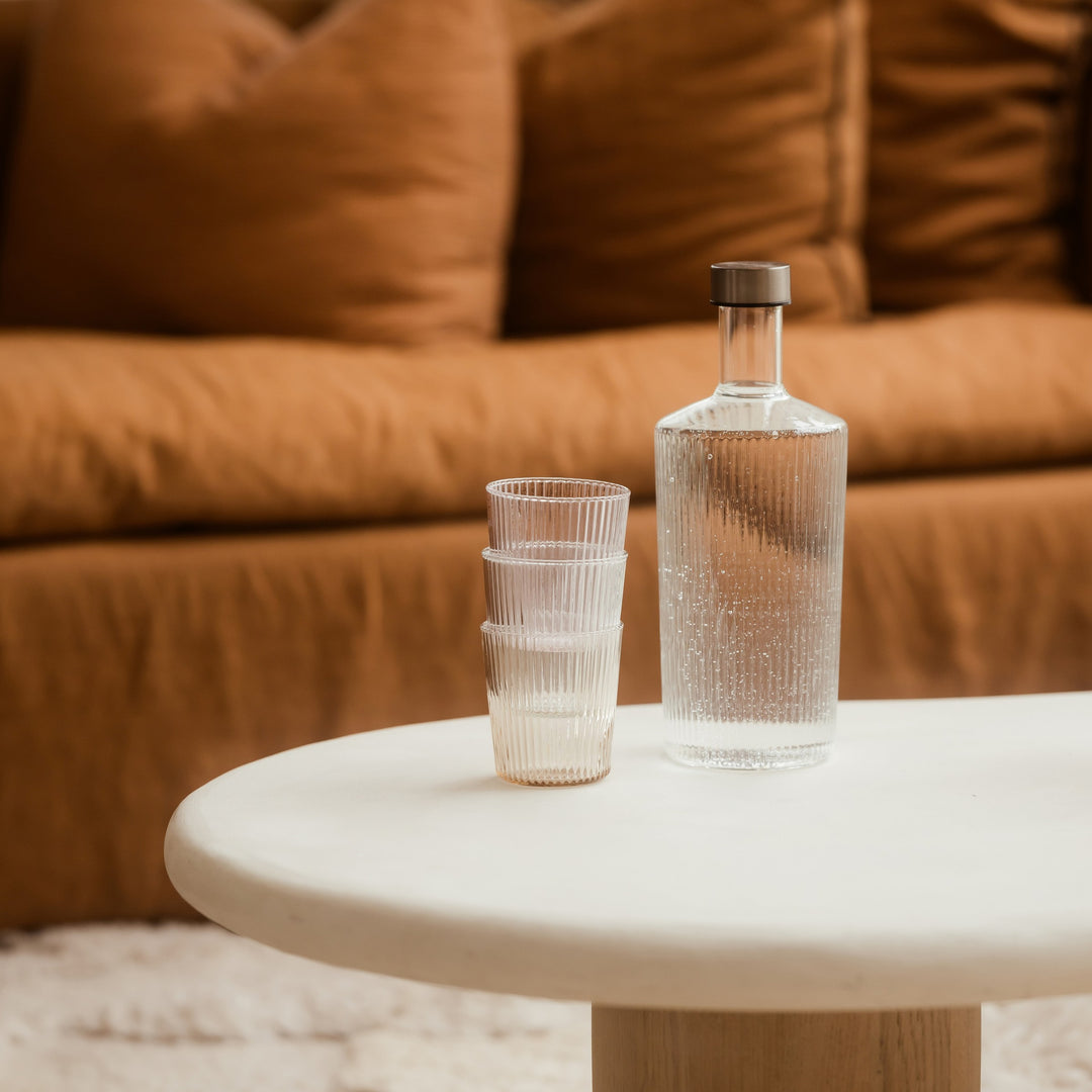 Paveau - Ribbed fles large 1,25 L Wit Haven