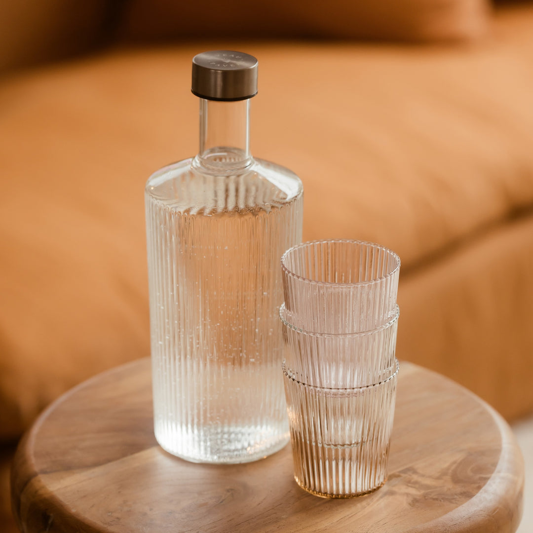 Paveau - Ribbed fles large 1,25 L Wit Haven