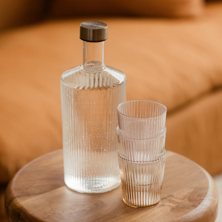 Paveau - Ribbed fles large 1,25 L Wit Haven