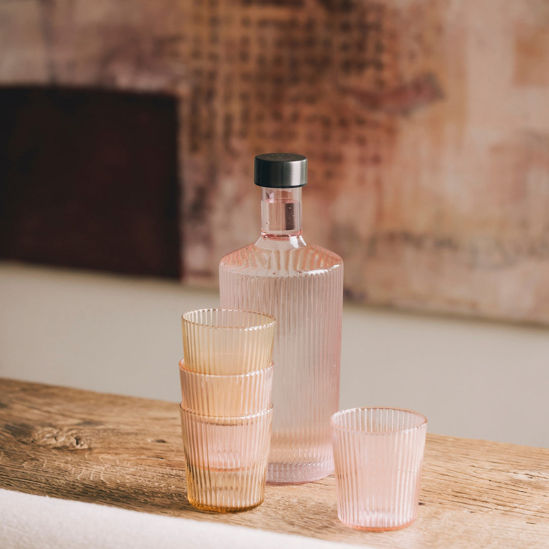 Paveau - Ribbed fles large 1,25 L Roze