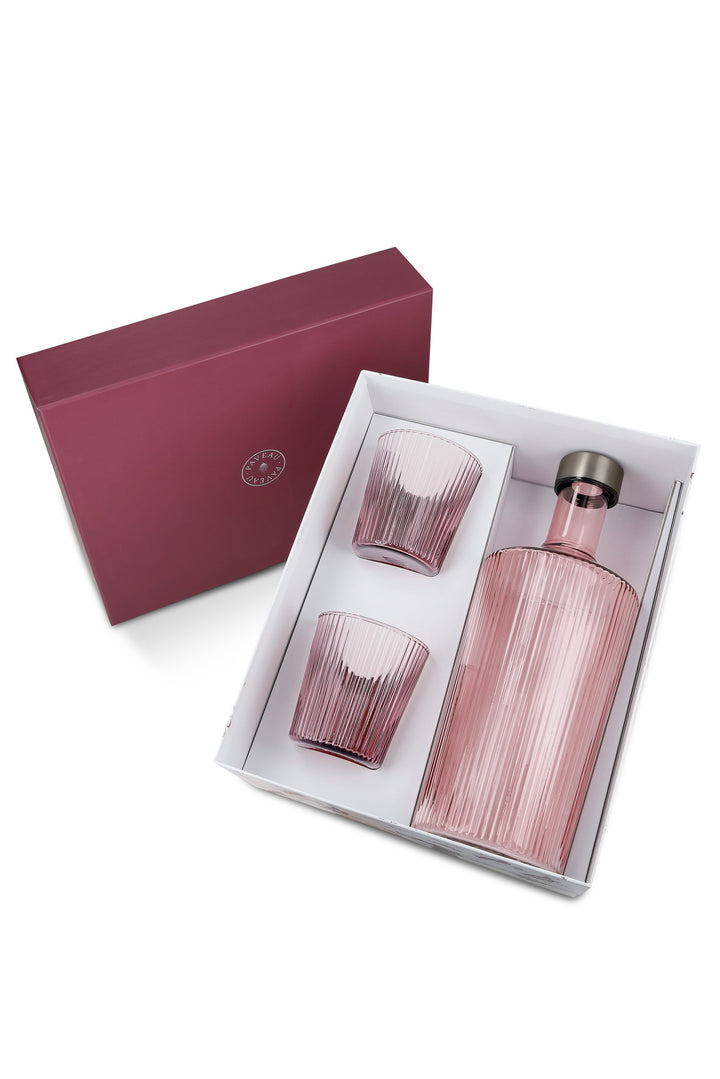 Paveau - Ribbed geschenkset 1 fles + 2 glazen - Broome