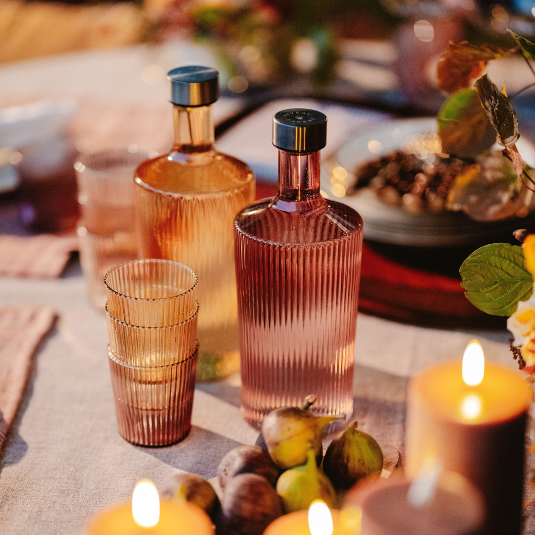 Paveau - Ribbed geschenkset 1 fles + 2 glazen - Broome