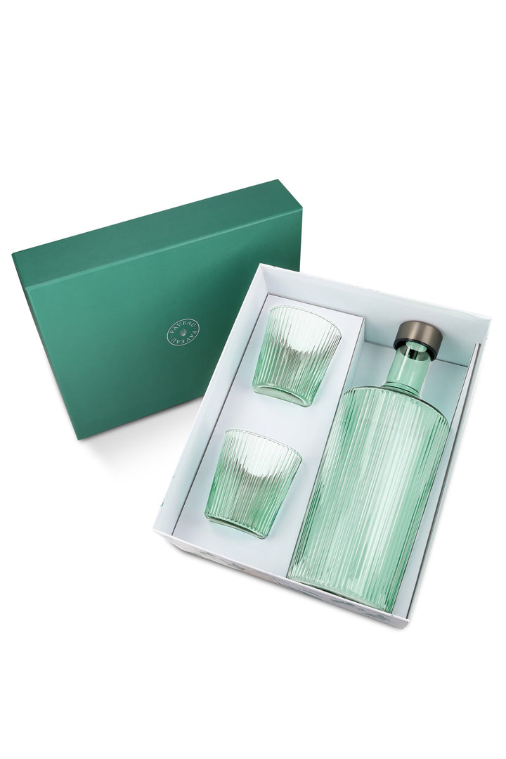 Paveau - Ribbed geschenkset 1 fles + 2 glazen - Bondi