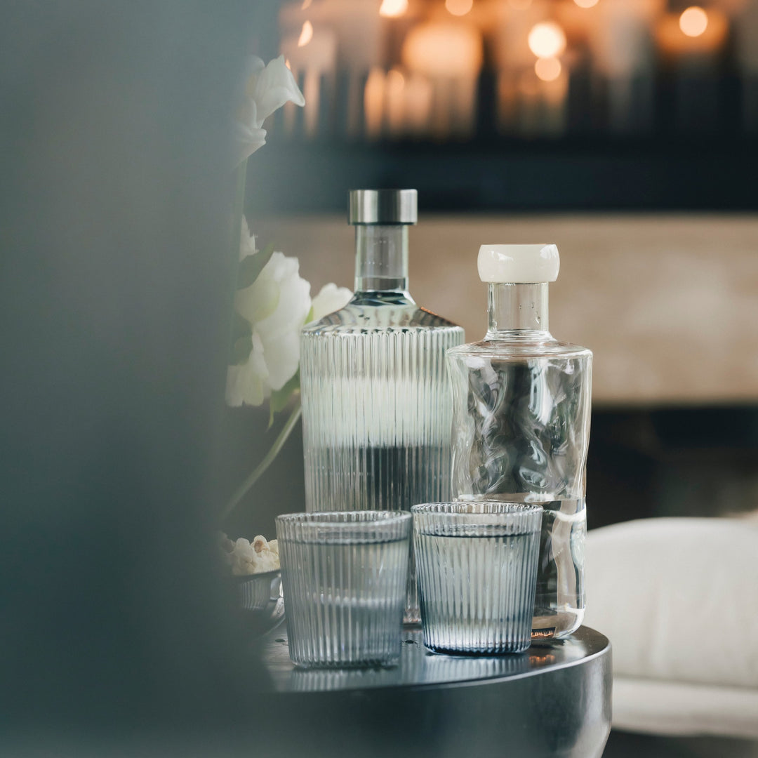 Paveau - Ribbed geschenkset 1 fles + 2 glazen - Twilight