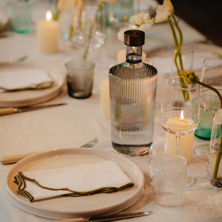 Paveau - Ribbed geschenkset 1 fles + 2 glazen - Twilight