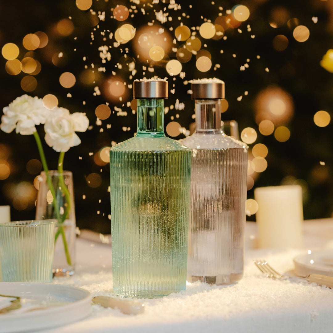 Paveau - Ribbed geschenkset 1 fles + 2 glazen - Twilight