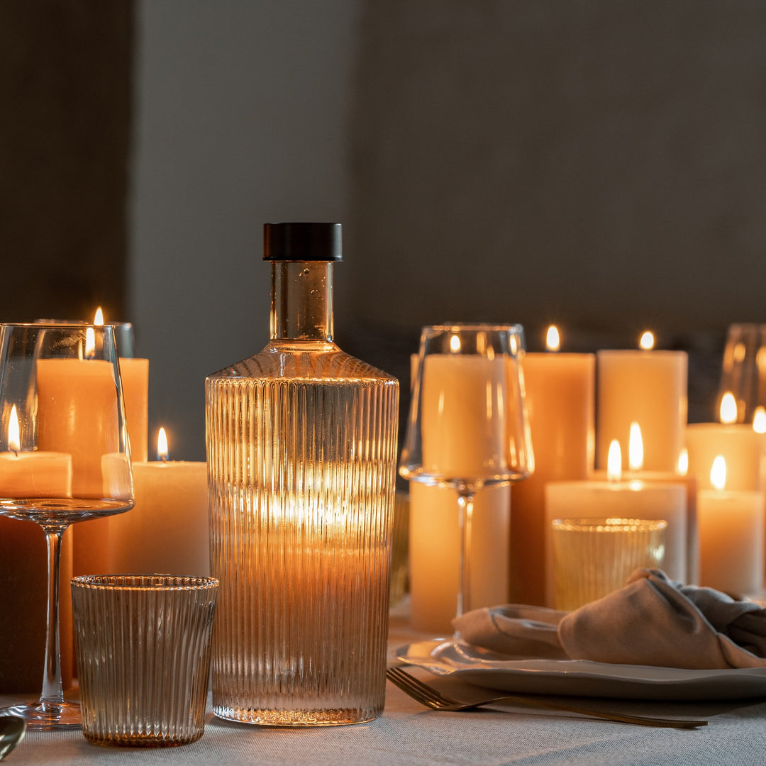 Paveau - Ribbed geschenkset 1 fles + 2 glazen - Bells