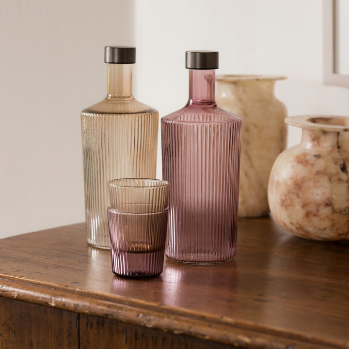 Paveau - Ribbed geschenkset 1 fles + 2 glazen - Bells