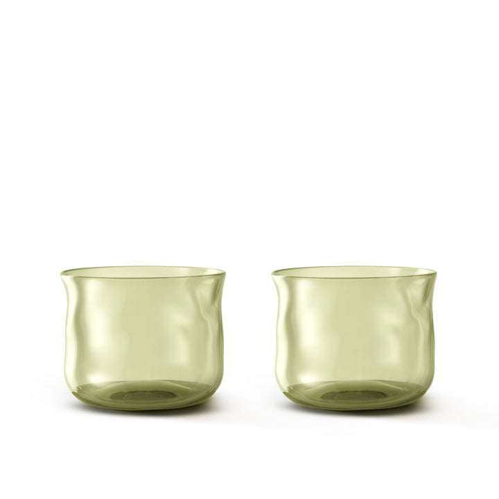 Paveau - Swirl tumbler small 24 cl Moss - Set van 2