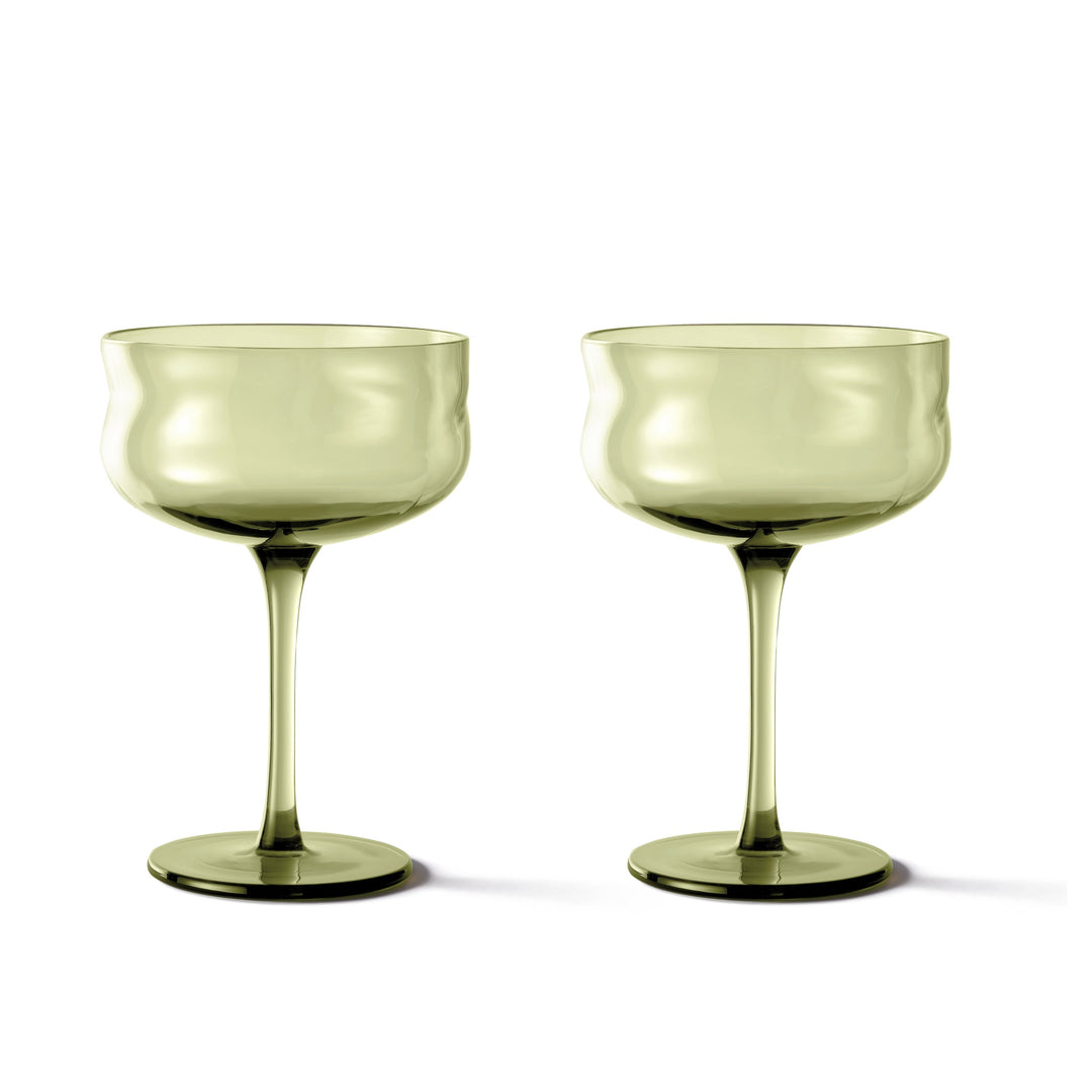 Paveau - Swirl coupeglas 26 cl Moss - Set van 2
