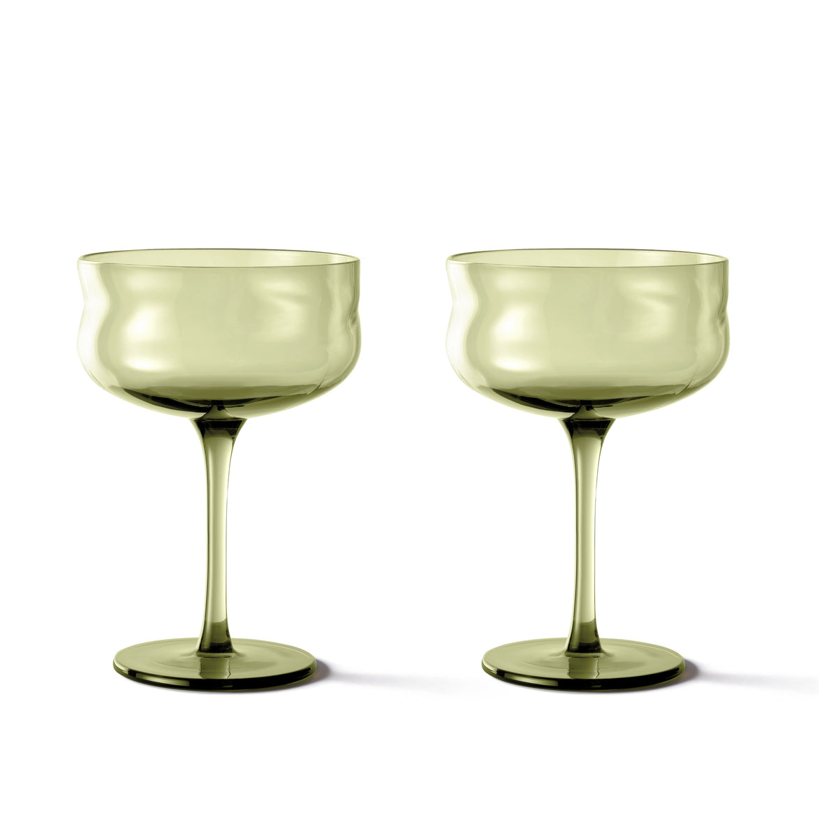 Paveau - Swirl coupeglas 26 cl Moss - Set van 2